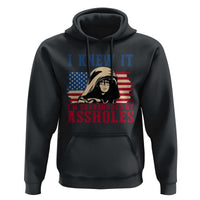 Funny I Knew It Im Surrounded by Axxholes Sci-fi Meme Hoodie Patriotic Space Parody USA Flag Sarcastic 1980s Movie Quote