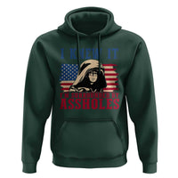Funny I Knew It Im Surrounded by Axxholes Sci-fi Meme Hoodie Patriotic Space Parody USA Flag Sarcastic 1980s Movie Quote