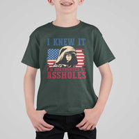 Funny I Knew It Im Surrounded by Axxholes Sci-fi Meme T Shirt For Kid Patriotic Space Parody USA Flag Sarcastic 1980s Movie Quote