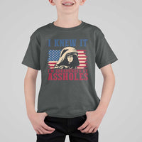 Funny I Knew It Im Surrounded by Axxholes Sci-fi Meme T Shirt For Kid Patriotic Space Parody USA Flag Sarcastic 1980s Movie Quote
