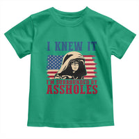 Funny I Knew It Im Surrounded by Axxholes Sci-fi Meme Toddler T Shirt Patriotic Space Parody USA Flag Sarcastic 1980s Movie Quote