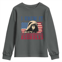 Funny I Knew It Im Surrounded by Axxholes Sci-fi Meme Youth Sweatshirt Patriotic Space Parody USA Flag Sarcastic 1980s Movie Quote