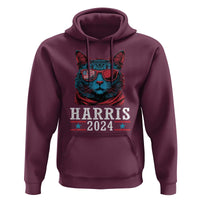 Harris 2024 Hoodie Childless Cat Lady For President American Flag - Wonder Print Shop