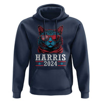 Harris 2024 Hoodie Childless Cat Lady For President American Flag - Wonder Print Shop