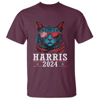 Harris 2024 T Shirt Childless Cat Lady For President American Flag - Wonder Print Shop