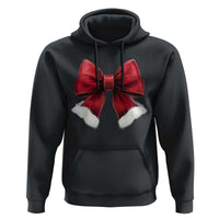 Red Coquette Bow Santa Christmas Vibe Hoodie