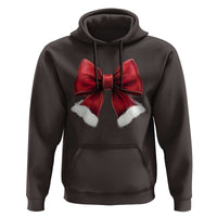Red Coquette Bow Santa Christmas Vibe Hoodie