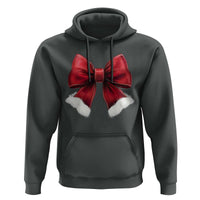 Red Coquette Bow Santa Christmas Vibe Hoodie