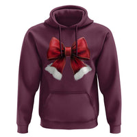 Red Coquette Bow Santa Christmas Vibe Hoodie
