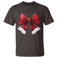 Red Coquette Bow Santa Christmas Vibe T Shirt - Wonder Print Shop