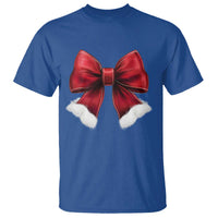 Red Coquette Bow Santa Christmas Vibe T Shirt - Wonder Print Shop