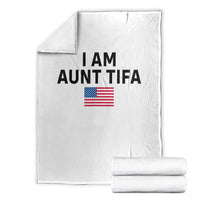Funny I Am Aunt Tifa Throw Blanket Sarcastic Political Meme American Flag - Wonder Print Shop