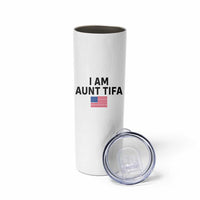 Funny I Am Aunt Tifa Skinny Tumbler Sarcastic Political Meme American Flag - Wonder Print Shop