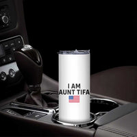 Funny I Am Aunt Tifa Skinny Tumbler Sarcastic Political Meme American Flag - Wonder Print Shop