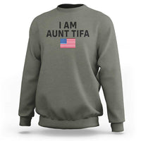 Funny I Am Aunt Tifa Sweatshirt Sarcastic Political Meme American Flag - Wonder Print Shop