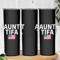 Aunt Tifa Skinny Tumbler Funny Political Sarcasm Patriotic American Flag - Wonder Print Shop