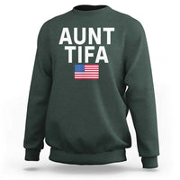 Aunt Tifa Sweatshirt Funny Political Sarcasm Patriotic American Flag - Wonder Print Shop