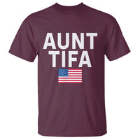 Aunt Tifa T Shirt Funny Political Sarcasm Patriotic American Flag - Wonder Print Shop