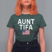 Aunt Tifa T Shirt For Women Funny Political Sarcasm Patriotic American Flag - Wonder Print Shop