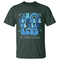 In November We Wear Blue Groovy Diabetic Diabetes Awareness T Shirt - Wonder Print Shop