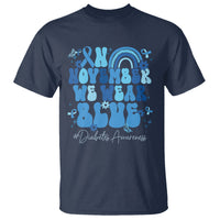 In November We Wear Blue Groovy Diabetic Diabetes Awareness T Shirt - Wonder Print Shop