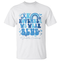 In November We Wear Blue Groovy Diabetic Diabetes Awareness T Shirt - Wonder Print Shop