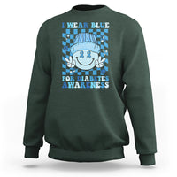 I Wear Blue For Diabetes Awareness Support T1D T2D Diabetics Sweatshirt - Wonder Print Shop