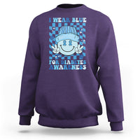 I Wear Blue For Diabetes Awareness Support T1D T2D Diabetics Sweatshirt - Wonder Print Shop