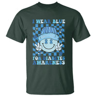 I Wear Blue For Diabetes Awareness Support T1D T2D Diabetics T Shirt - Wonder Print Shop