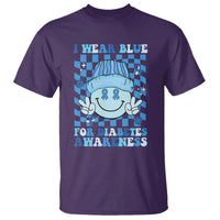 I Wear Blue For Diabetes Awareness Support T1D T2D Diabetics T Shirt - Wonder Print Shop