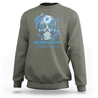 Blue Sugar Skull Dead Pancreas Society Diabetes Awareness Sweatshirt - Wonder Print Shop