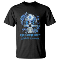 Blue Sugar Skull Dead Pancreas Society Diabetes Awareness T Shirt - Wonder Print Shop