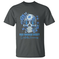 Blue Sugar Skull Dead Pancreas Society Diabetes Awareness T Shirt - Wonder Print Shop