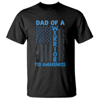 Blue American Flag Dad Of A Warrior T1D Awareness T Shirt - Wonder Print Shop