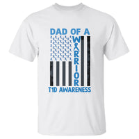 Blue American Flag Dad Of A Warrior T1D Awareness T Shirt - Wonder Print Shop