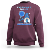 I Wear Blue For Me Diabetes Awareness Gnome Boy Men Warrior Diabetic Sweatshirt - Wonder Print Shop