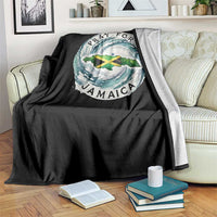 Pray For Jamaica Hurricane Support Throw Blanket Strong Island Map and Storm Graphic