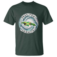 Pray For Jamaica Hurricane Support T Shirt Strong Island Map and Storm Graphic