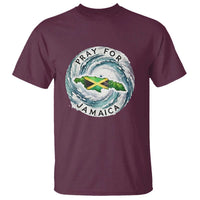 Pray For Jamaica Hurricane Support T Shirt Strong Island Map and Storm Graphic