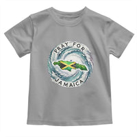 Pray For Jamaica Hurricane Support Toddler T Shirt Strong Island Map and Storm Graphic