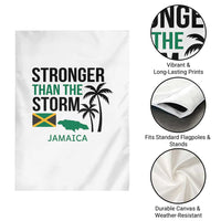 Stronger Than The Storm Jamaica Garden Flag Resilience and Hope Hurricane Awareness