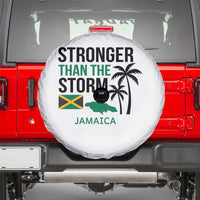 Stronger Than The Storm Jamaica Spare Tire Cover Resilience and Hope Hurricane Awareness