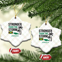 Stronger Than The Storm Jamaica Ceramic Ornament Resilience and Hope Hurricane Awareness
