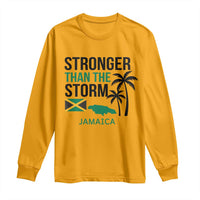 Stronger Than The Storm Jamaica Long Sleeve Shirt Resilience and Hope Hurricane Awareness
