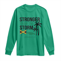 Stronger Than The Storm Jamaica Long Sleeve Shirt Resilience and Hope Hurricane Awareness