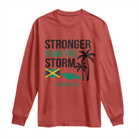 Stronger Than The Storm Jamaica Long Sleeve Shirt Resilience and Hope Hurricane Awareness