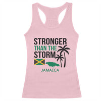 Stronger Than The Storm Jamaica Racerback Tank Top Resilience and Hope Hurricane Awareness