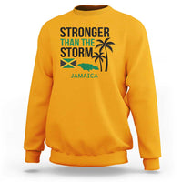 Stronger Than The Storm Jamaica Sweatshirt Resilience and Hope Hurricane Awareness