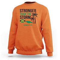 Stronger Than The Storm Jamaica Sweatshirt Resilience and Hope Hurricane Awareness