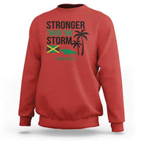 Stronger Than The Storm Jamaica Sweatshirt Resilience and Hope Hurricane Awareness